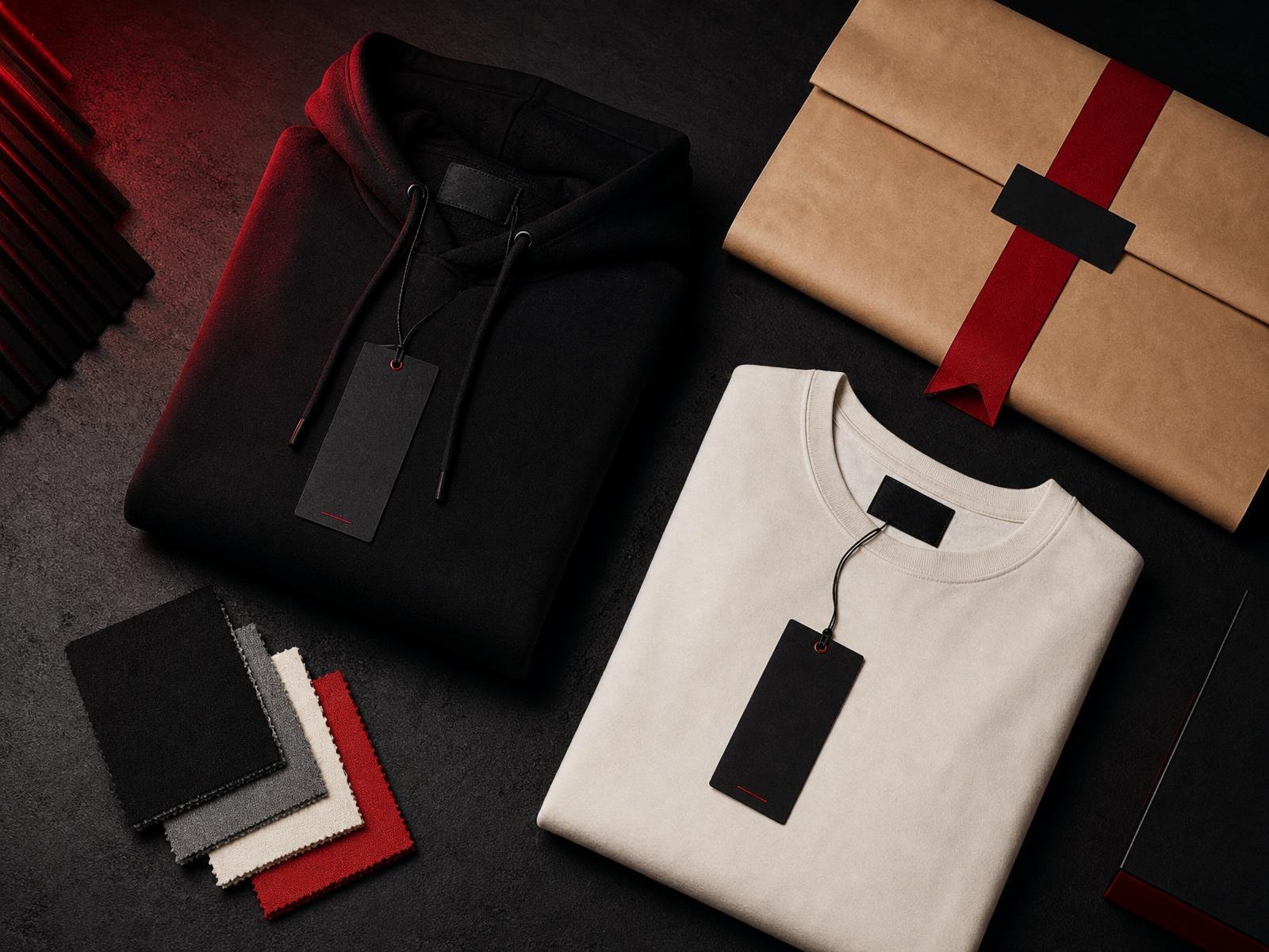 Fateh Wear premium blank apparel flat-lay